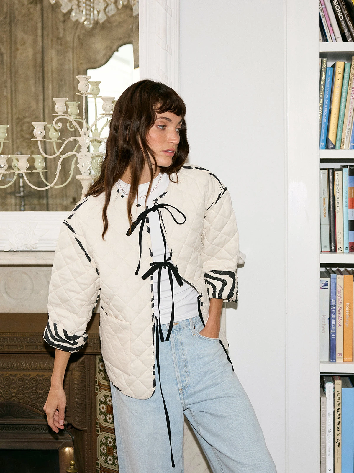 Theodora Cotton Linen Reversible Quilted Jacket 2 Theodora Cotton Linen Reversible Quilted Jacket - Image 2