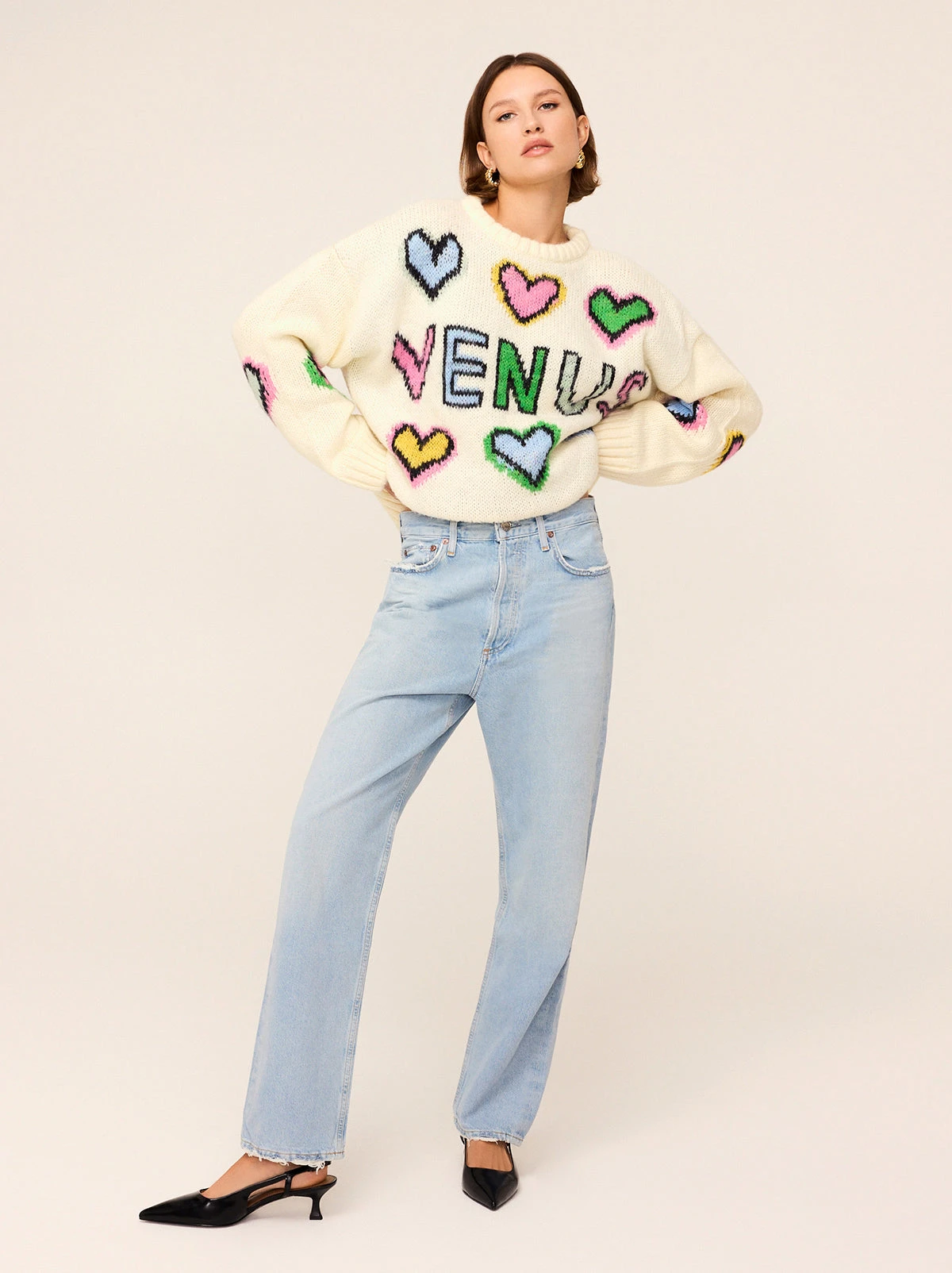 Darina Venus Intarsia Knit Sweater 2 Darina Venus Intarsia Knit Sweater - Image 2