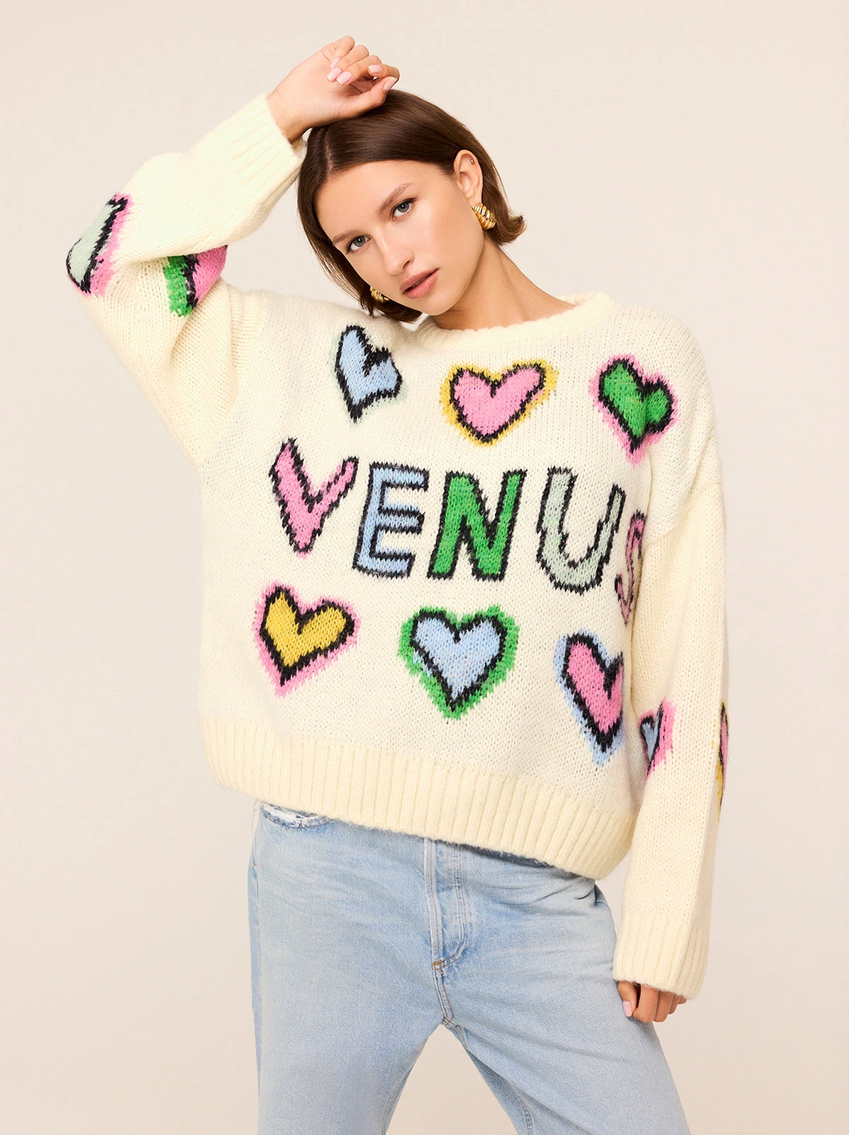 Darina Venus Intarsia Knit Sweater 1 Darina Venus Intarsia Knit Sweater