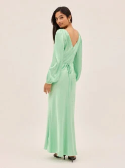 Yara Mint Satin Dress -Kitri Studio YARA MINT ECOM 05