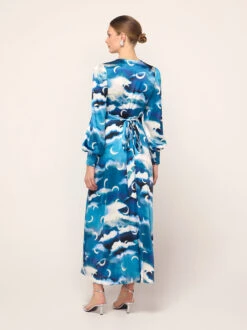 Aurora Blue Cloud Print Maxi Dress 9 Aurora Blue Cloud Print Maxi Dress -Kitri Studio aurora blue cloud print maxi dress by kitri studio 46355800064300