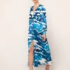 Aurora Blue Cloud Print Maxi Dress