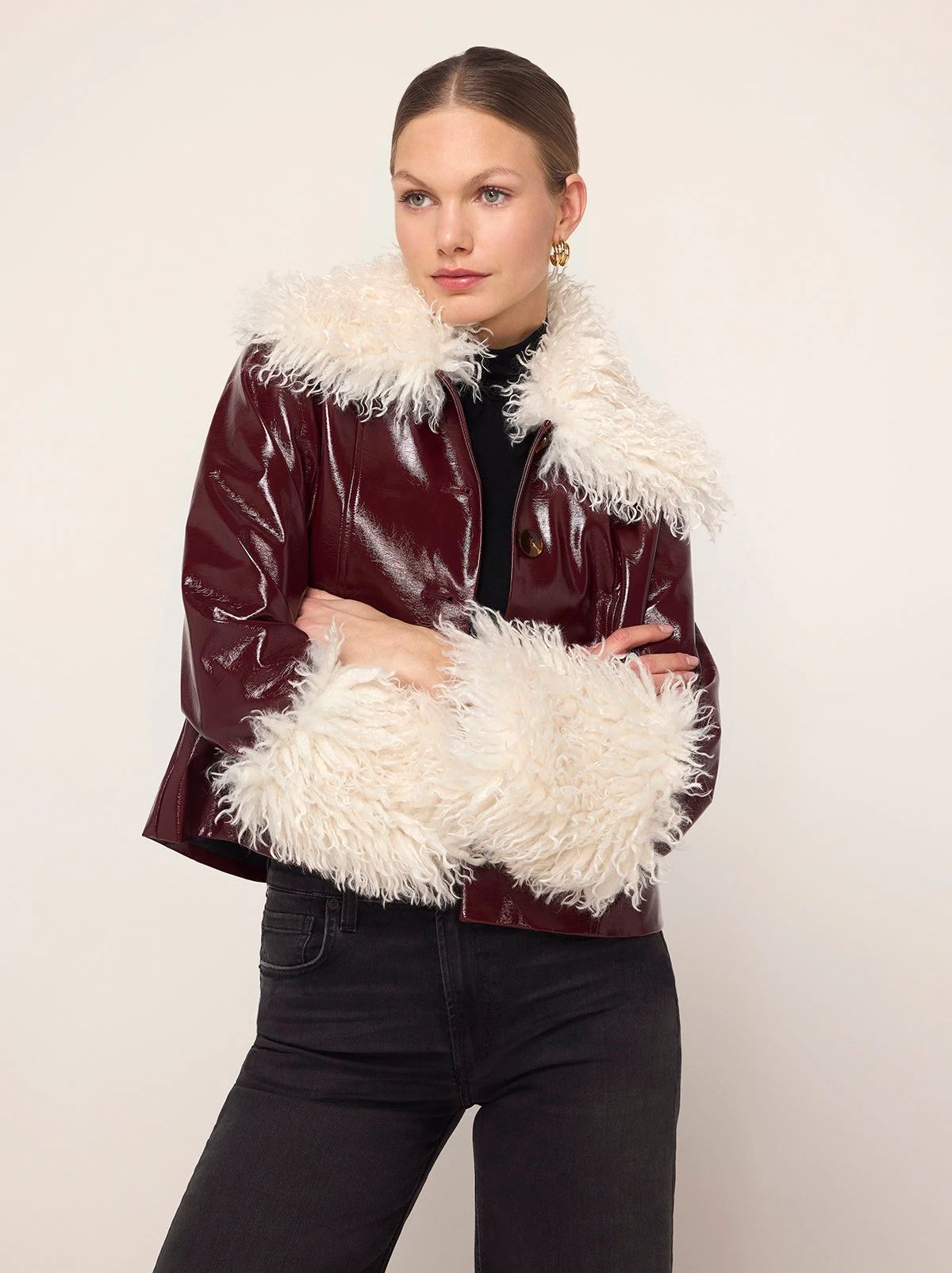 Bonnie Burgundy Vinyl Jacket 1 Bonnie Burgundy Vinyl Jacket