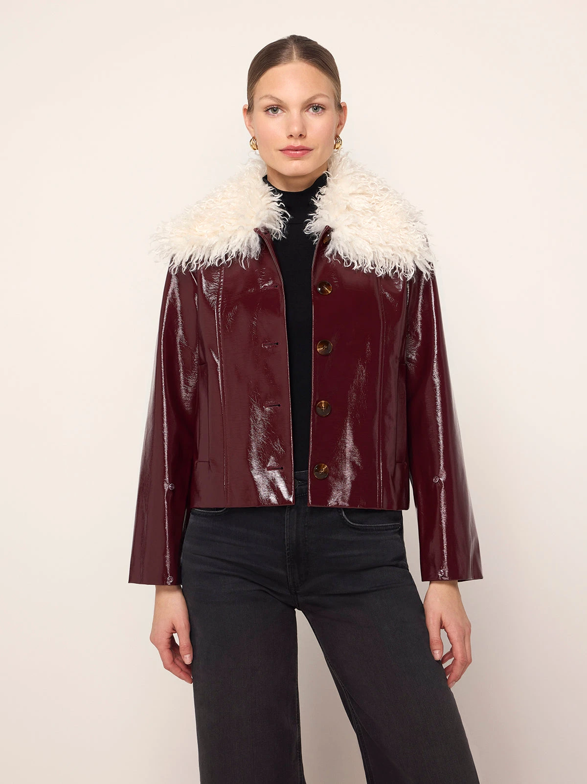 Bonnie Burgundy Vinyl Jacket 5 Bonnie Burgundy Vinyl Jacket - Image 5