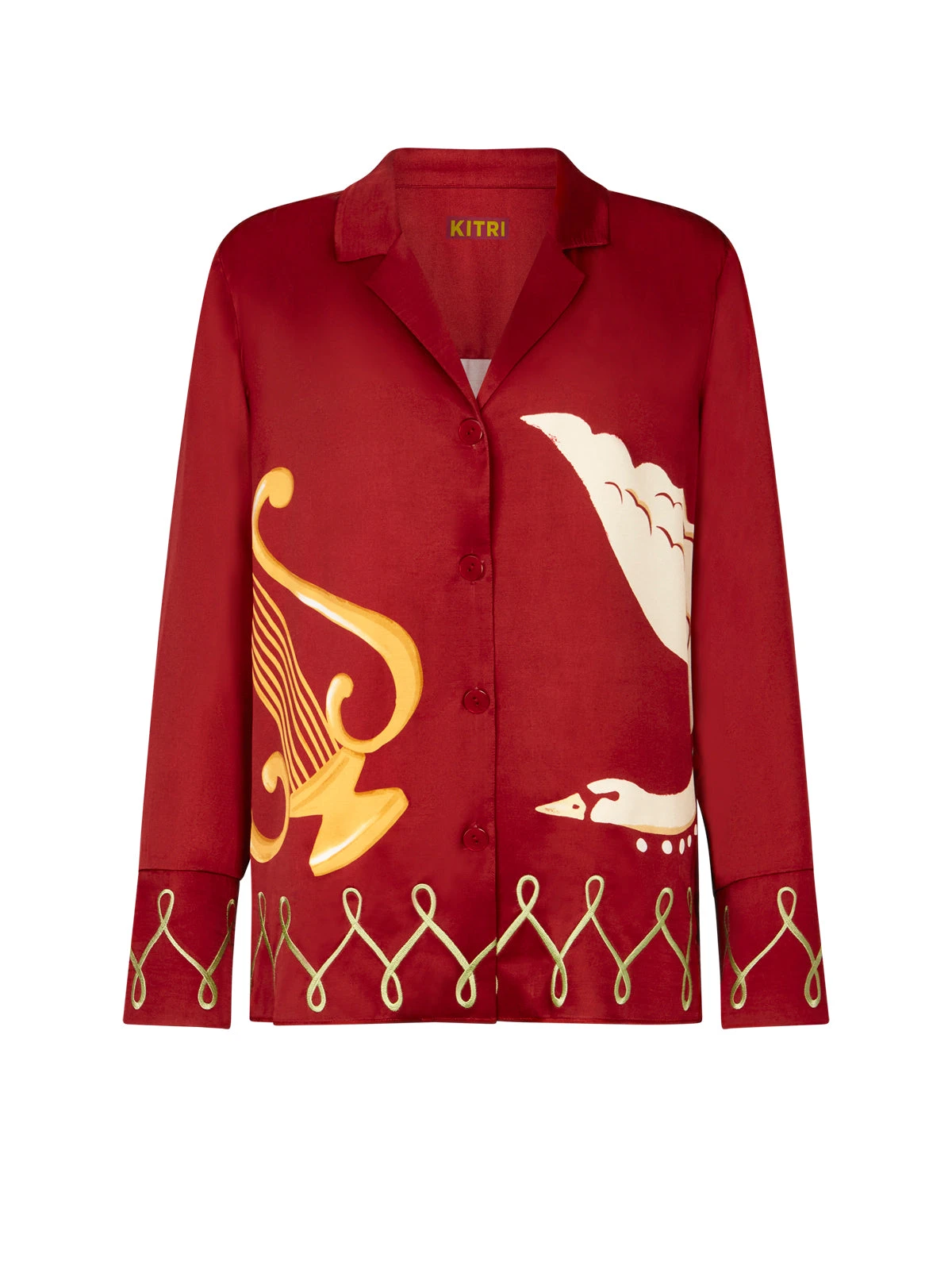 Cady Merlot Cygnus And Lyra Embroidered Shirt 5 Cady Merlot Cygnus And Lyra Embroidered Shirt - Image 5