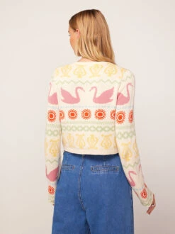 Carmel Ivory Swan Fairisle Knit Cardigan 7 Carmel Ivory Swan Fairisle Knit Cardigan -Kitri Studio carmel ivory swan fairisle knit cardigan by kitri studio 44980411662636