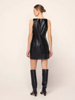 Carolyn Black Embroidered Vinyl Mini Dress -Kitri Studio carolyn black embroidered vinyl mini dress by kitri studio 46356249084204