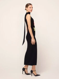 Chloe Black Rose One Shoulder Knit Dress 12 Chloe Black Rose One Shoulder Knit Dress -Kitri Studio chloe black rose one shoulder knit dress by kitri studio 46356284440876
