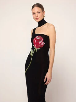 Chloe Black Rose One Shoulder Knit Dress 13 Chloe Black Rose One Shoulder Knit Dress -Kitri Studio chloe black rose one shoulder knit dress by kitri studio 46356316356908