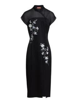 Clio Black Embroidered Midi Dress -Kitri Studio clio black embroidered midi dress by kitri studio 46356348010796