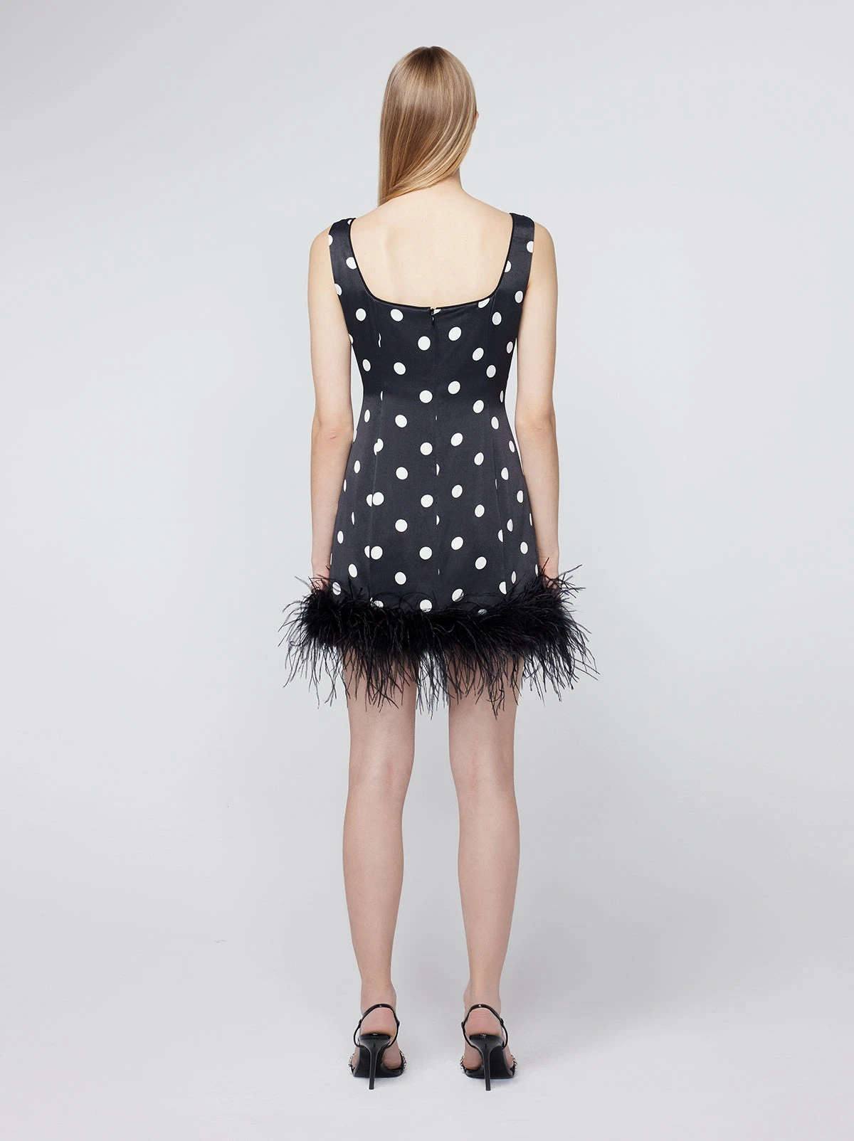 Edina Black Polka Dot Mini Dress 4 Edina Black Polka Dot Mini Dress - Image 4