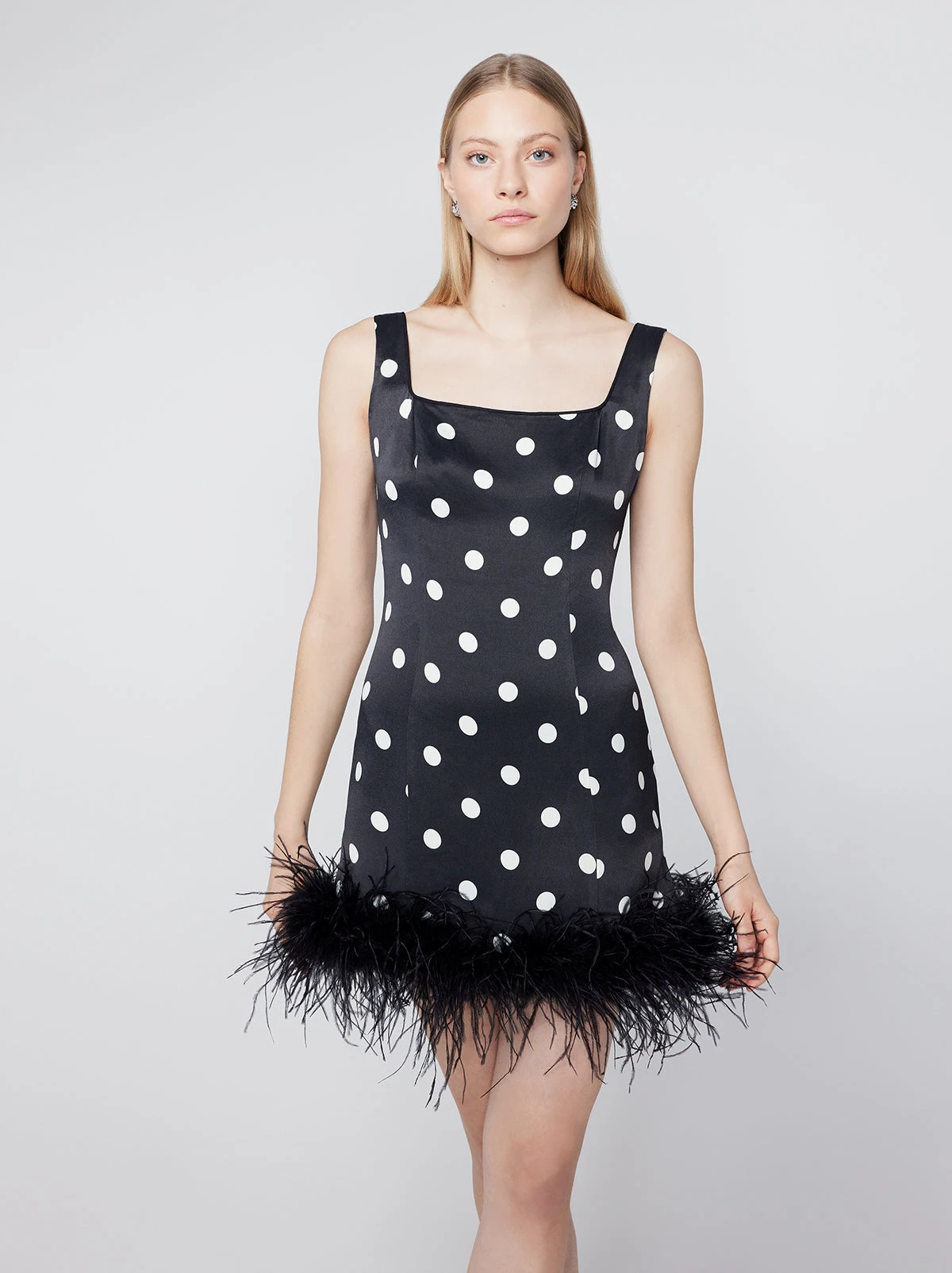 Edina Black Polka Dot Mini Dress 1 Edina Black Polka Dot Mini Dress