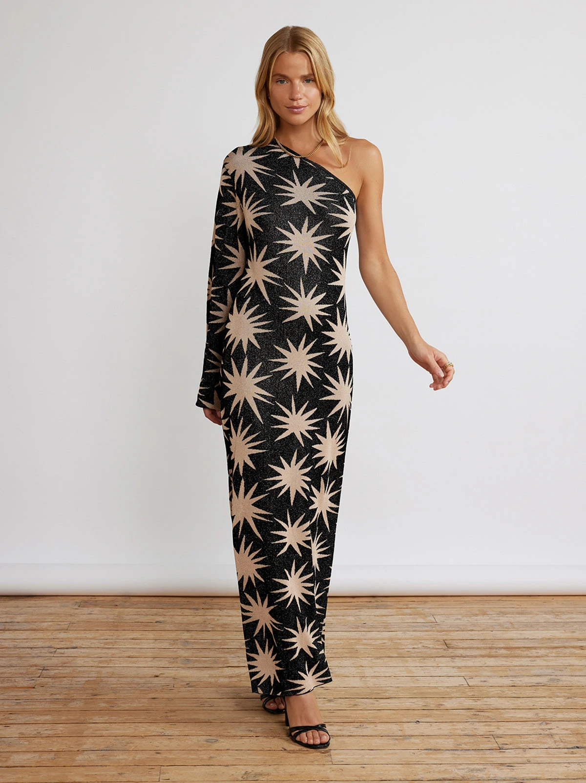 Esme Star Lurex One Shoulder Knit Dress 5 Esme Star Lurex One Shoulder Knit Dress - Image 5