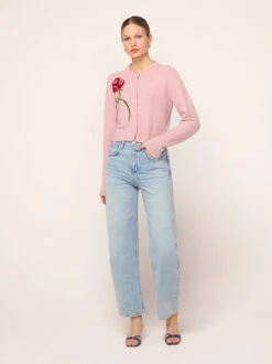 Ginnie Pink Rose Embroidered Cardigan 6 Ginnie Pink Rose Embroidered Cardigan -Kitri Studio ginnie pink rose embroidered cardigan by kitri studio 46356513489196