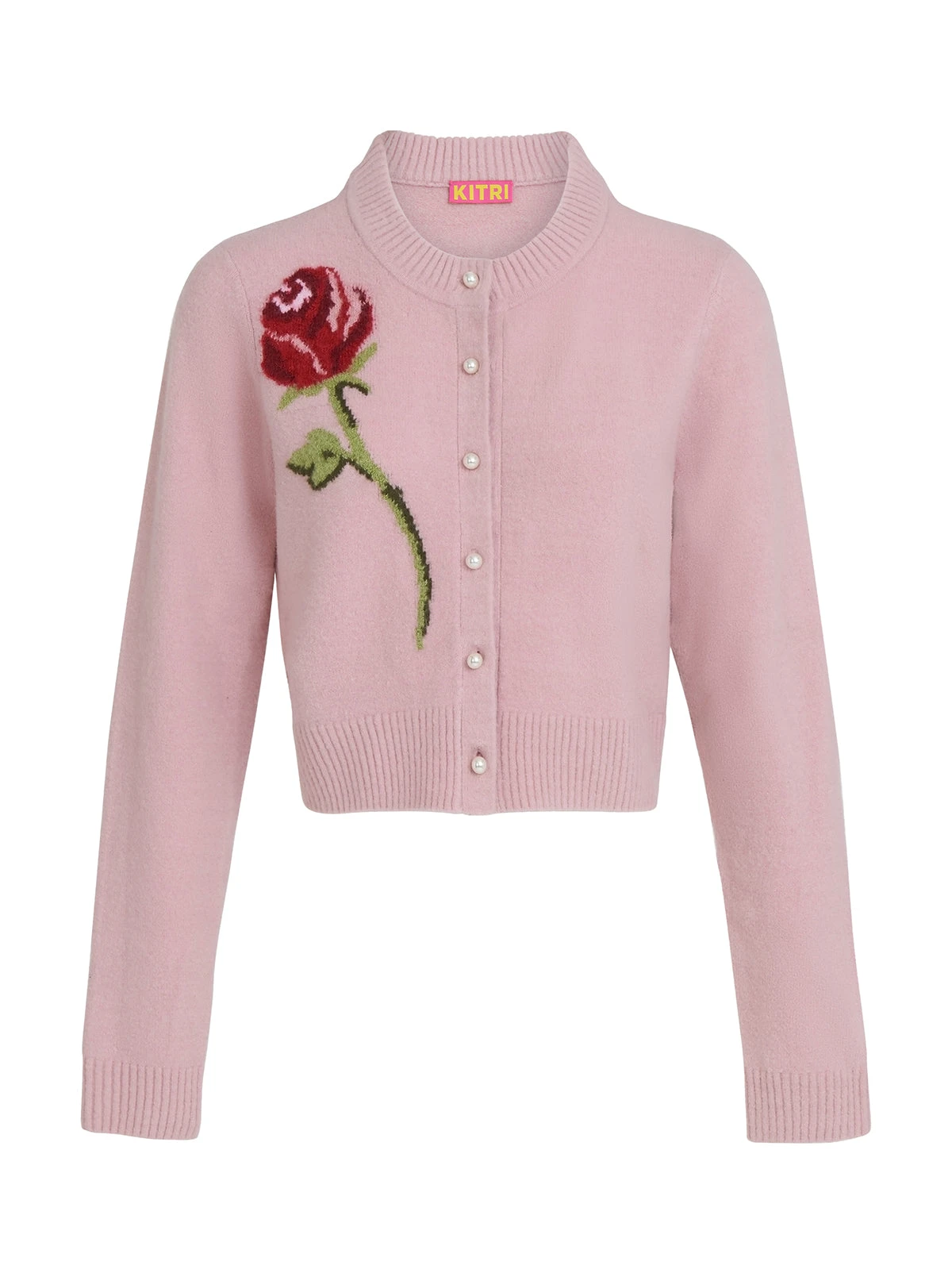 Ginnie Pink Rose Embroidered Cardigan 4 Ginnie Pink Rose Embroidered Cardigan - Image 4