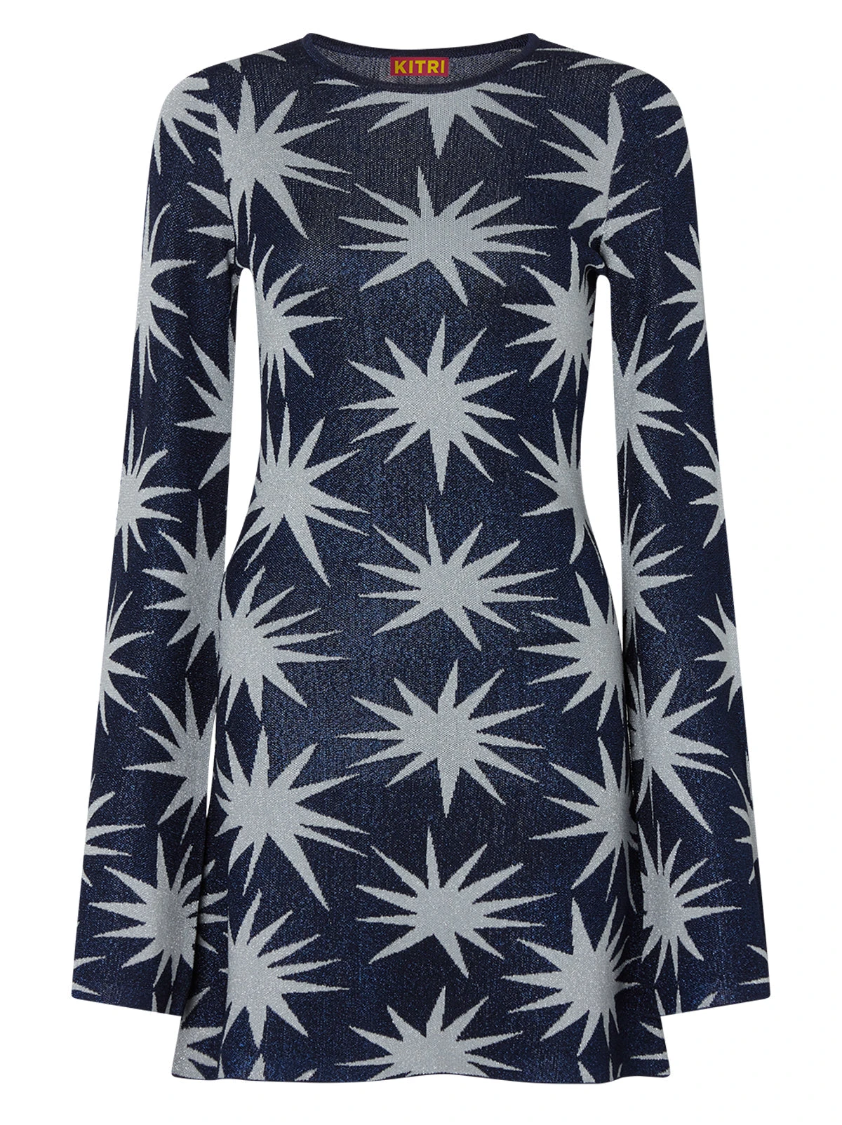 Greta Navy Star Lurex Knit Mini Dress 5 Greta Navy Star Lurex Knit Mini Dress - Image 5