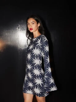 Greta Navy Star Lurex Knit Mini Dress 7 Greta Navy Star Lurex Knit Mini Dress -Kitri Studio greta navy star lurex knit mini dress by kitri studio 43175479836972