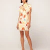 Gretchen Pastel Floral Jacquard Mini Dress