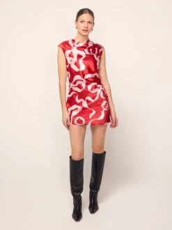 Hessa Red Ribbon Print Mini Dress 8 Hessa Red Ribbon Print Mini Dress -Kitri Studio hessa red ribbon print mini dress by kitri studio 46356558676268