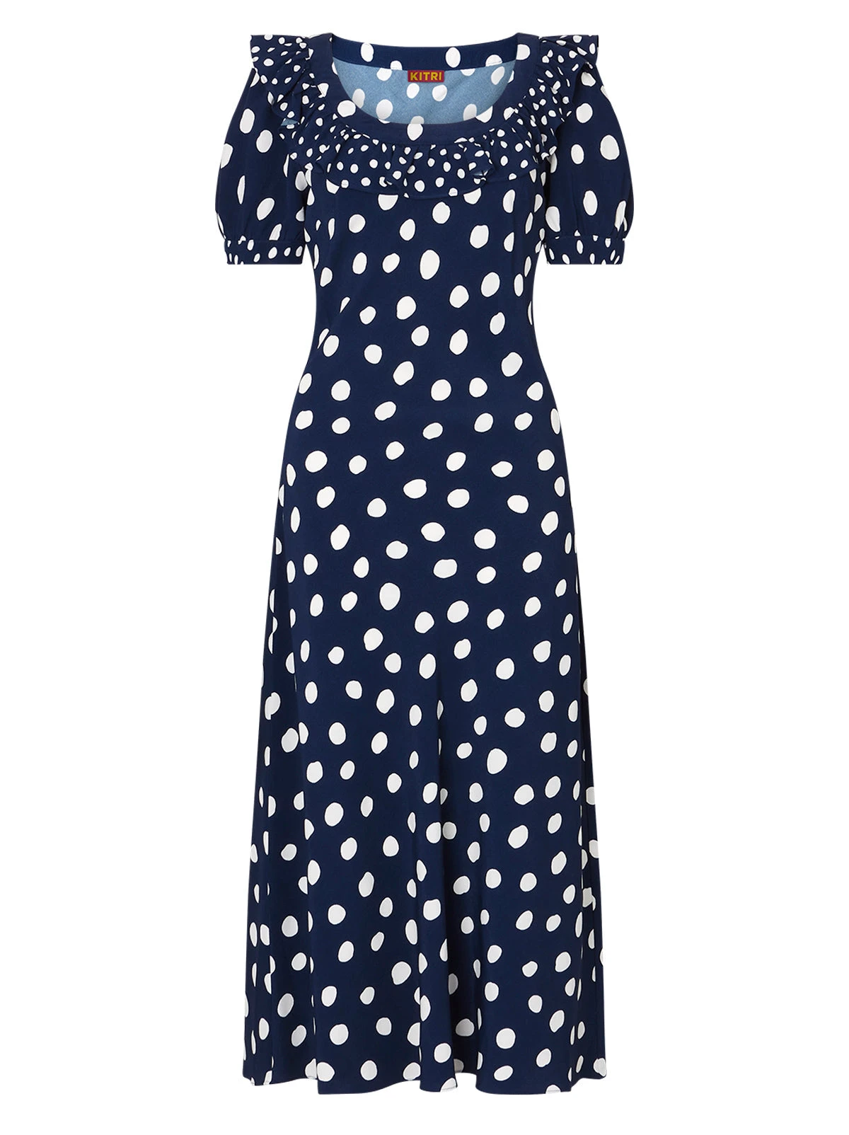 Hilda Mixed Polka Dot Midi Dress 4 Hilda Mixed Polka Dot Midi Dress - Image 4