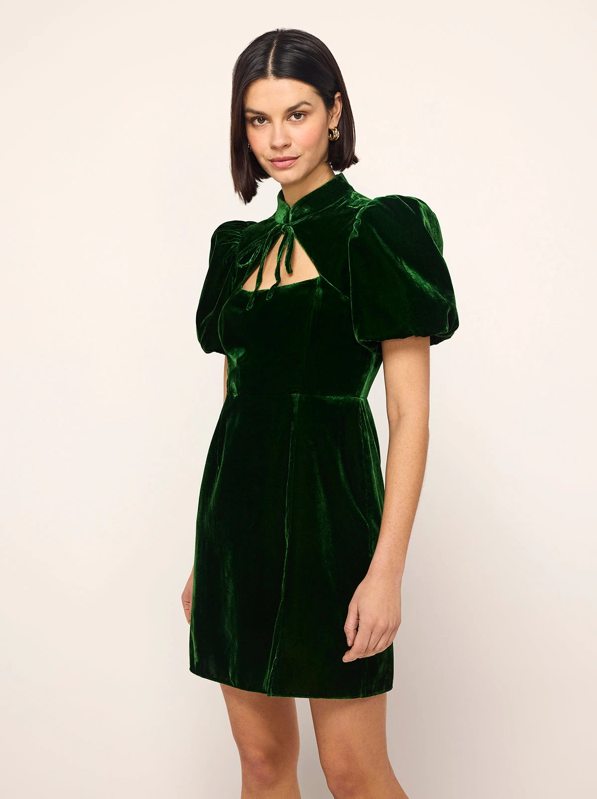 Josette Green Velvet Mini Dress 1 Josette Green Velvet Mini Dress