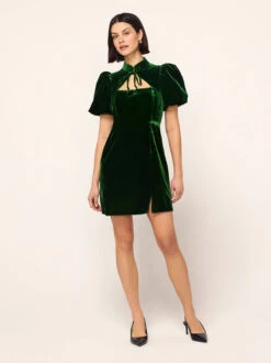 Josette Green Velvet Mini Dress 7 Josette Green Velvet Mini Dress -Kitri Studio josette green velvet mini dress by kitri studio 46356579451180