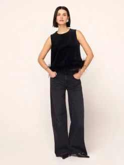 Lou Lou Black Velvet Feather Top 7 Lou Lou Black Velvet Feather Top -Kitri Studio lou lou black velvet feather top by kitri studio 46357295792428