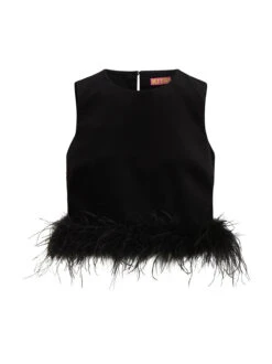 Lou Lou Black Velvet Feather Top 8 Lou Lou Black Velvet Feather Top -Kitri Studio lou lou black velvet feather top by kitri studio 46357295857964