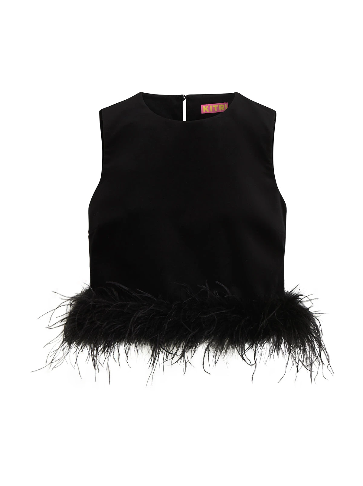 Lou Lou Black Velvet Feather Top 4 Lou Lou Black Velvet Feather Top - Image 4