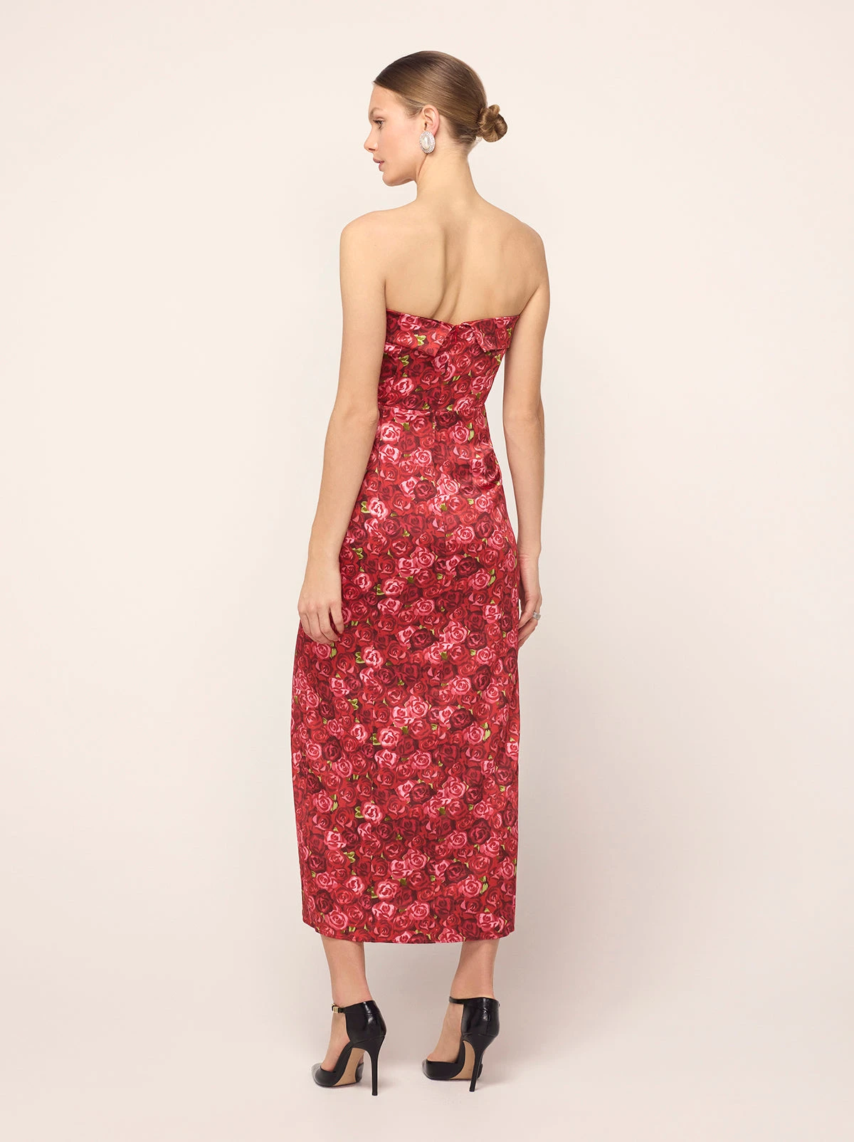 Marcelle Red Roses Print Dress 4 Marcelle Red Roses Print Dress - Image 4
