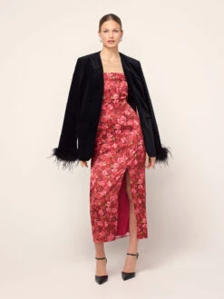 Marcelle Red Roses Print Dress 10 Marcelle Red Roses Print Dress -Kitri Studio marcelle red roses print dress by kitri studio 46357601059116