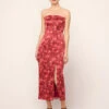Marcelle Red Roses Print Dress