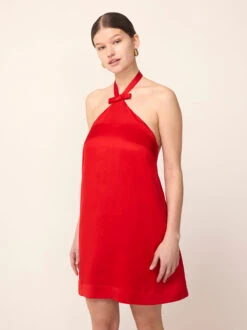 Morgan Red Satin Mini Dress 9 Morgan Red Satin Mini Dress -Kitri Studio morgan red satin mini dress by kitri studio 46357674230060