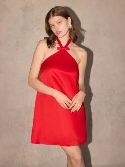 Morgan Red Satin Mini Dress 8 Morgan Red Satin Mini Dress -Kitri Studio morgan red satin mini dress by kitri studio 46357674295596