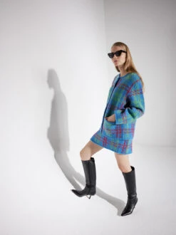 Pandora Blue Check Bouclé Knit Cardigan 12 Pandora Blue Check Bouclé Knit Cardigan -Kitri Studio pandora blue check boucle knit cardigan by kitri studio 41886627856684