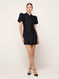 Philippa Black Moire Mini Dress 7 Philippa Black Moire Mini Dress -Kitri Studio philippa black moire mini dress by kitri studio 44142459224364