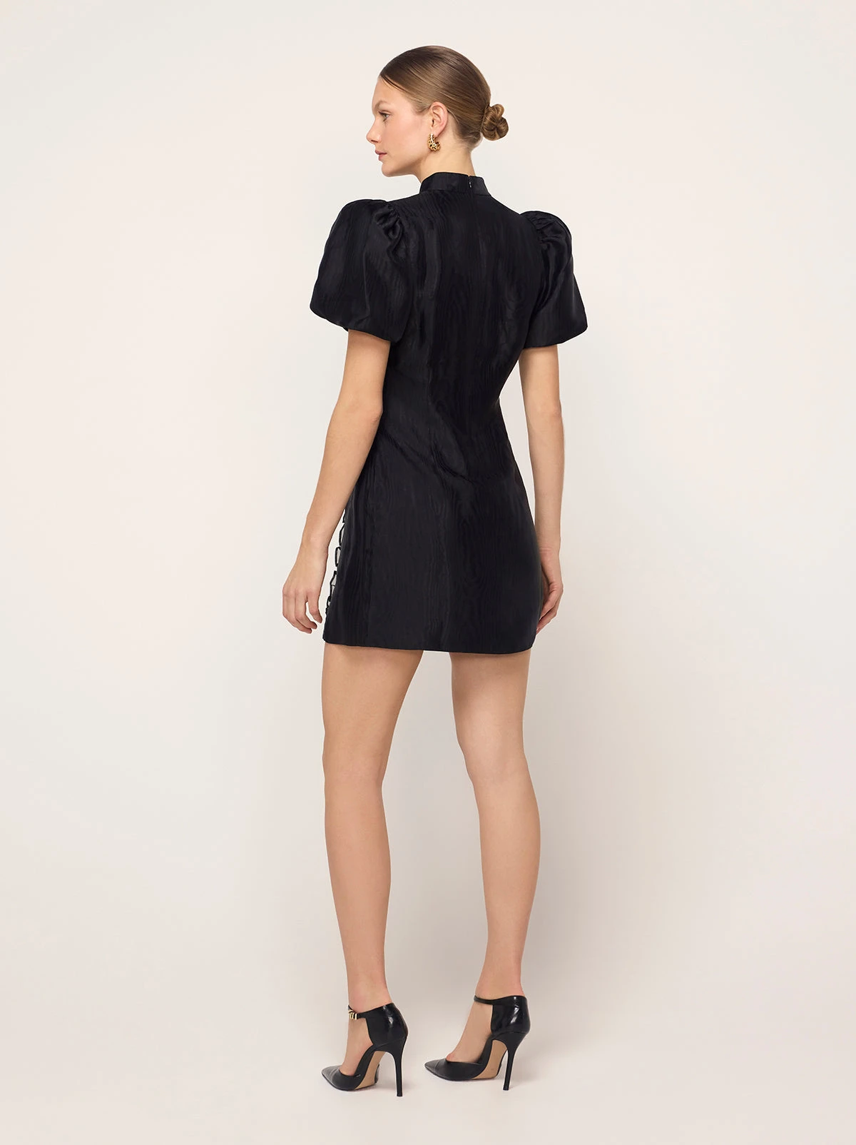 Philippa Black Moire Mini Dress 2 Philippa Black Moire Mini Dress - Image 2