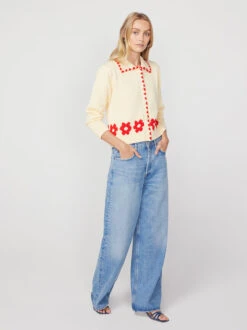 Polly Red Tiled Floral Cardigan 6 Polly Red Tiled Floral Cardigan -Kitri Studio polly red tiled floral cardigan by kitri studio 43896976834860