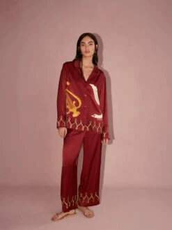 Romina Merlot Cygnus And Lyra Embroidered Trousers 11 Romina Merlot Cygnus And Lyra Embroidered Trousers -Kitri Studio romina merlot cygnus and lyra embroidered trousers by kitri studio 45101249855788