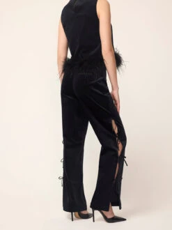 Rosamund Black Velvet Trousers -Kitri Studio rosamund black velvet trousers by kitri studio 46357507604780