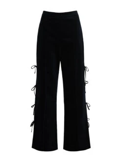Rosamund Black Velvet Trousers -Kitri Studio rosamund black velvet trousers by kitri studio 46357514387756