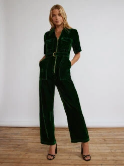 Serena Green Velvet Jumpsuit 11 Serena Green Velvet Jumpsuit -Kitri Studio serena green velvet jumpsuit by kitri studio 29471830343731