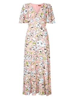 Tallulah Pink Floral Print Maxi Dress -Kitri Studio tallulah pink floral print maxi dress by kitri studio 45101430473004