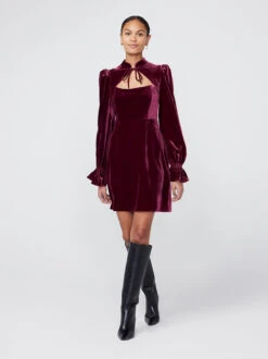 Kitri Studio 32 Kitri Studio -Kitri Studio valentina burgundy velvet mini dress by kitri studio 41896334983468