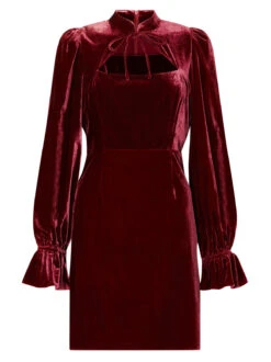 Valentina Burgundy Velvet Mini Dress 9 Valentina Burgundy Velvet Mini Dress -Kitri Studio valentina burgundy velvet mini dress by kitri studio 42036243333420