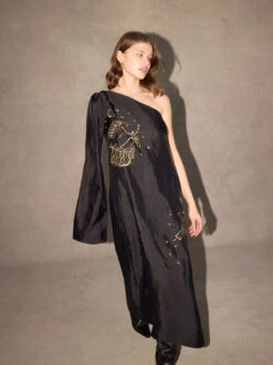 Vavara Black Opera Embroidered One Shoulder Maxi Dress 9 Vavara Black Opera Embroidered One Shoulder Maxi Dress -Kitri Studio vavara black opera embroidered one shoulder maxi dress by kitri studio 46357935030572