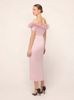 Vivien Pink Feather Midi Dress 9 Vivien Pink Feather Midi Dress -Kitri Studio vivien pink feather midi dress by kitri studio 46357971501356