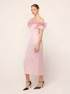 Vivien Pink Feather Midi Dress 10 Vivien Pink Feather Midi Dress -Kitri Studio vivien pink feather midi dress by kitri studio 46357971534124