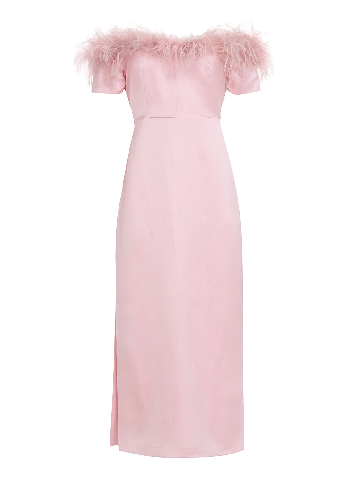 Vivien Pink Feather Midi Dress 6 Vivien Pink Feather Midi Dress - Image 6